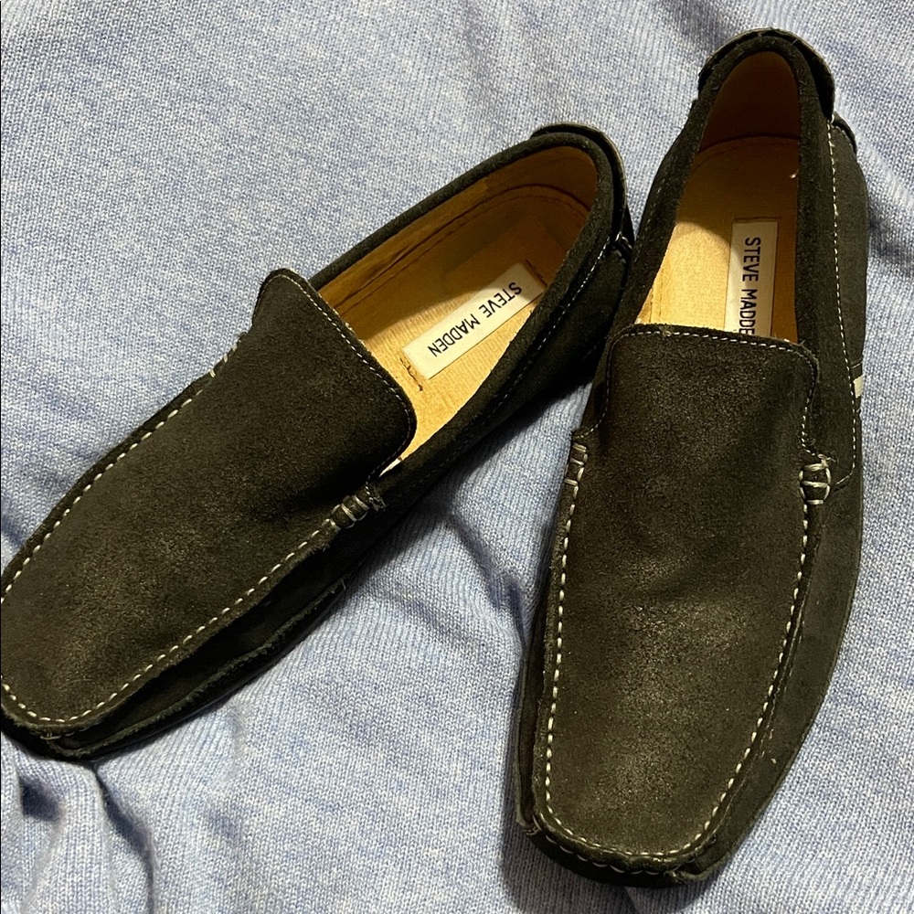 Steve Madden Dark Suede Slip-Ons